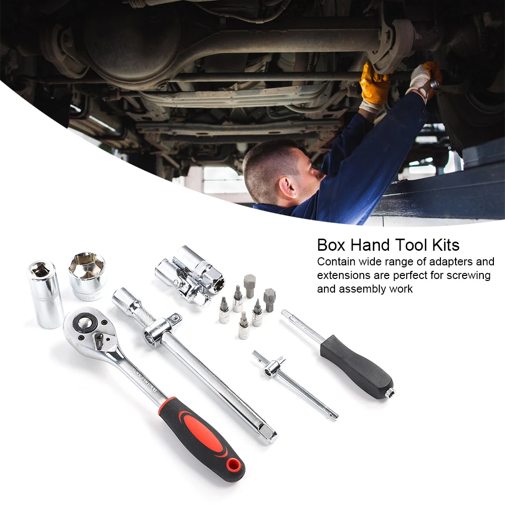 108-Piece Ratchet & Socket Wrench Set with CR40 Steel Sockets, Hex Bits & Extensions - Image 4