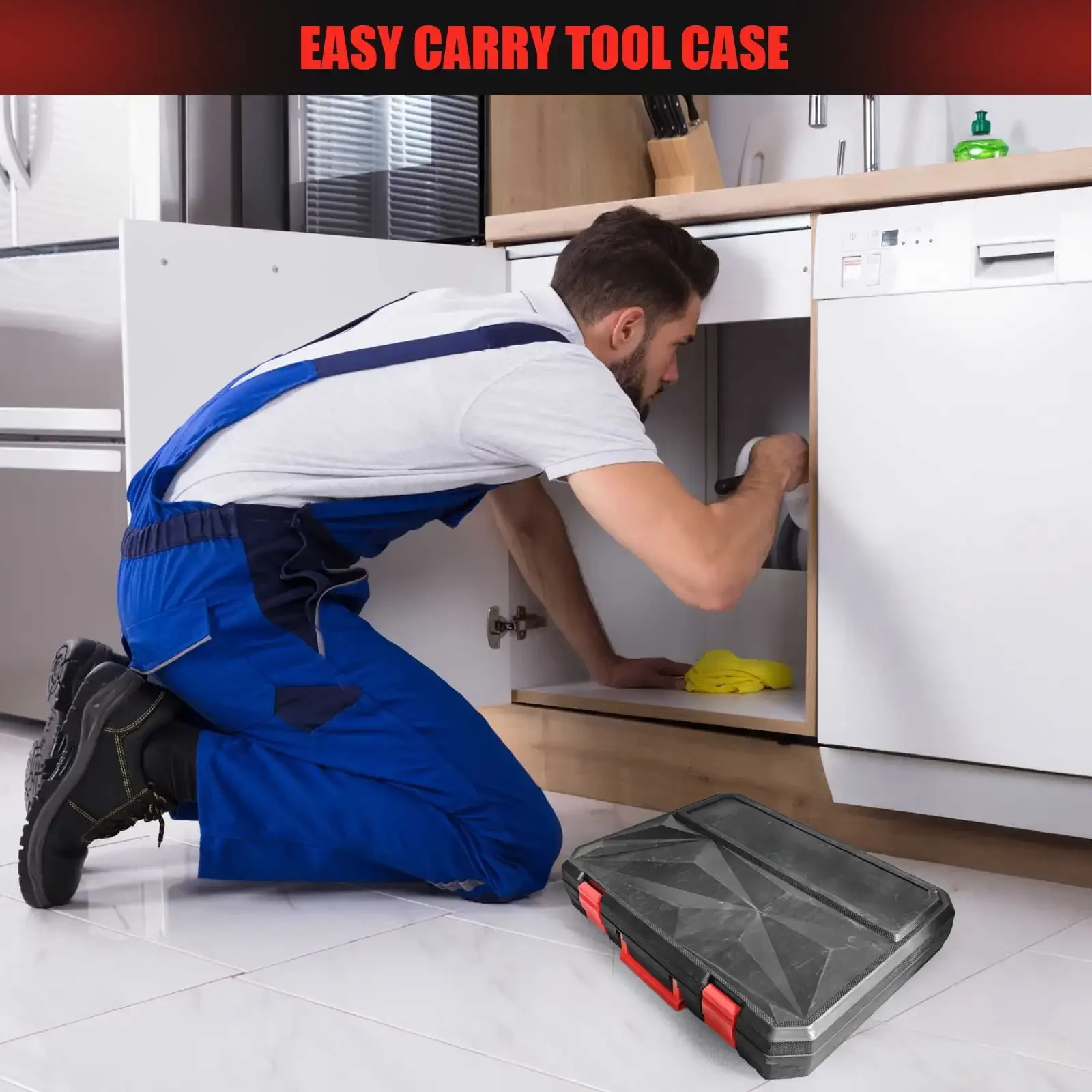 198-Piece Multi-Function DIY Home & Auto Repair Tool Kit with Screwdrivers, Wrenches & Pliers - Image 5