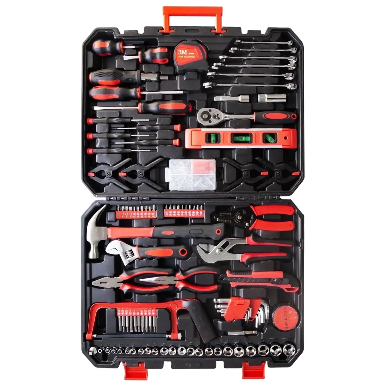 198-Piece Multi-Function DIY Home & Auto Repair Tool Kit with Screwdrivers, Wrenches & Pliers