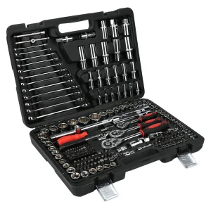 215-Piece Ratchet Wrench & Socket Set with Storage Case for Handyman and DIY Projects