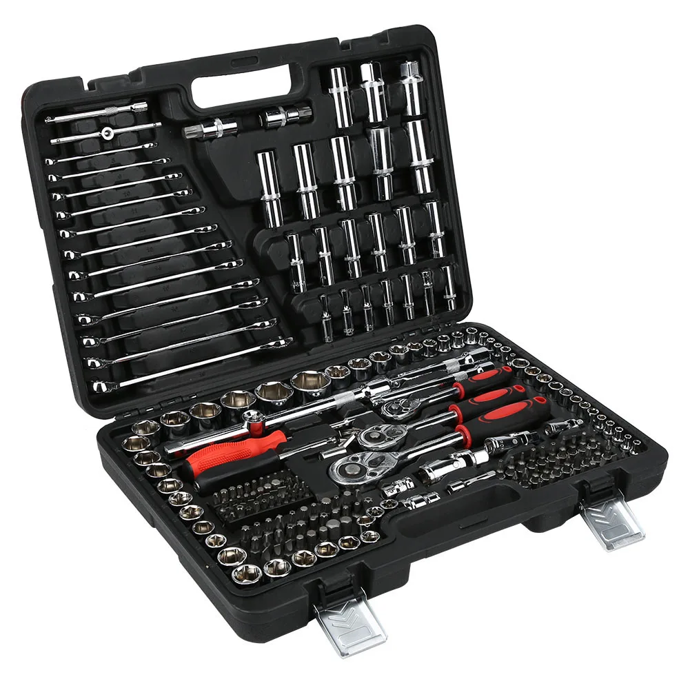 215-Piece Ratchet Wrench & Socket Set with Storage Case for Handyman and DIY Projects