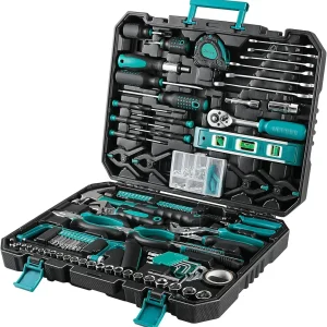 198-Piece Hand Tool & Socket Ratchet Set with Screwdrivers for Home & Car Repair