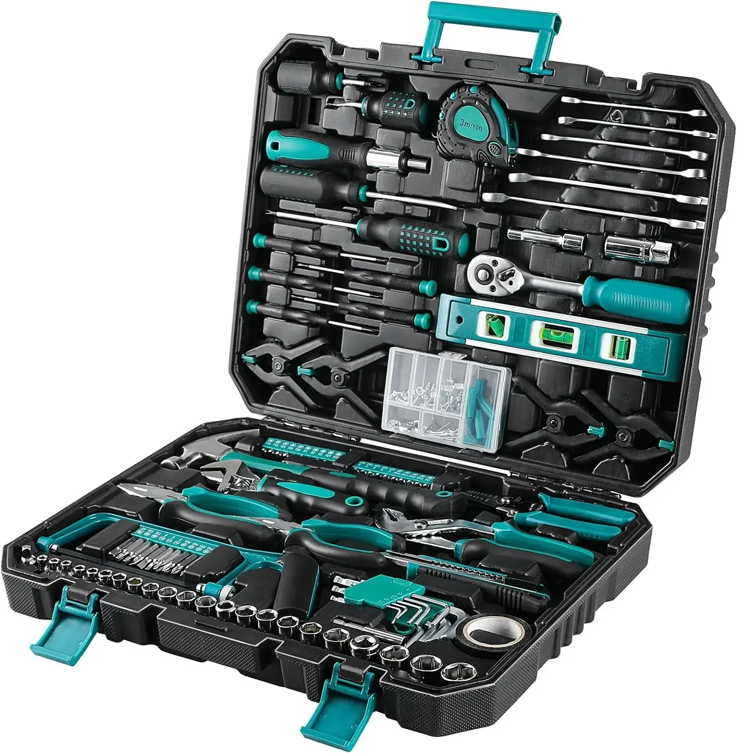 198-Piece Hand Tool & Socket Ratchet Set with Screwdrivers for Home & Car Repair