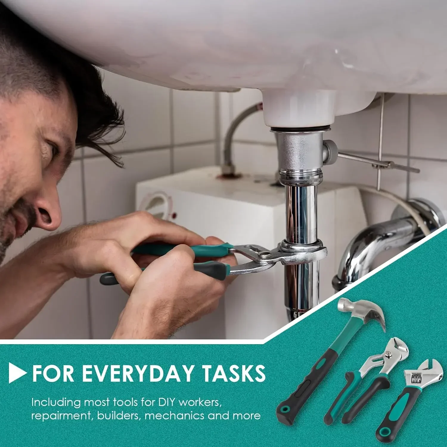 198-Piece Hand Tool & Socket Ratchet Set with Screwdrivers for Home & Car Repair - Image 5