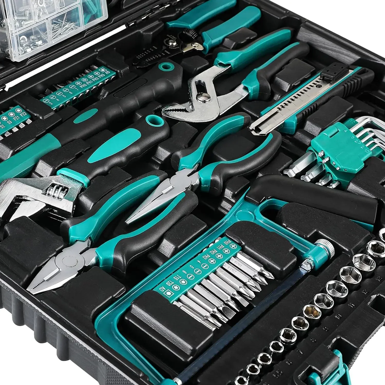 198-Piece Hand Tool & Socket Ratchet Set with Screwdrivers for Home & Car Repair - Image 2
